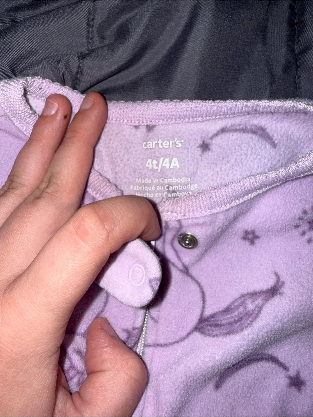 Carter's Lilac Unicorn Footed One-Piece Pajamas